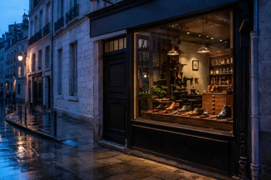 À l'heure bleue, l'atelier du cordonnier ralentit
