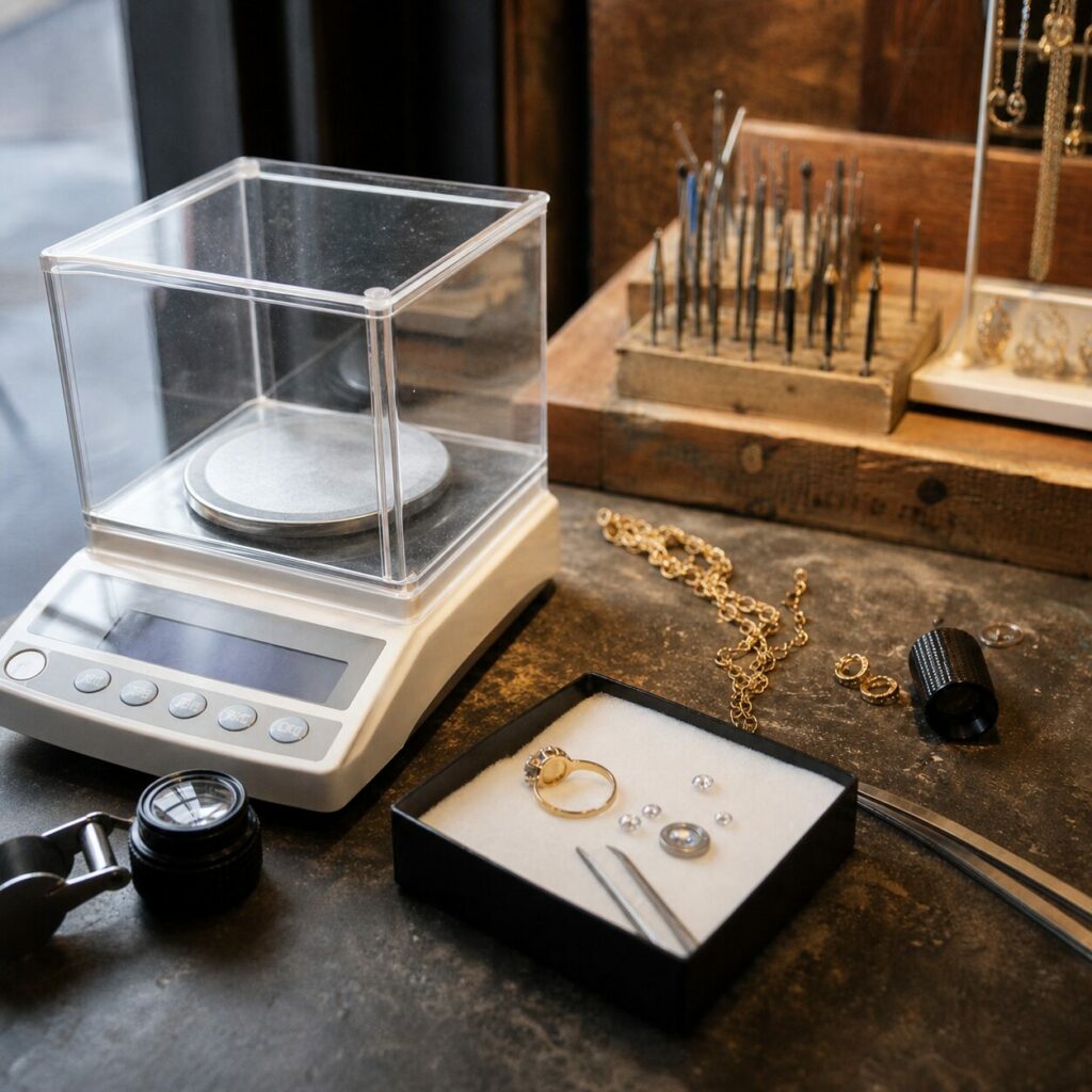 Device and tray from a raised square angle