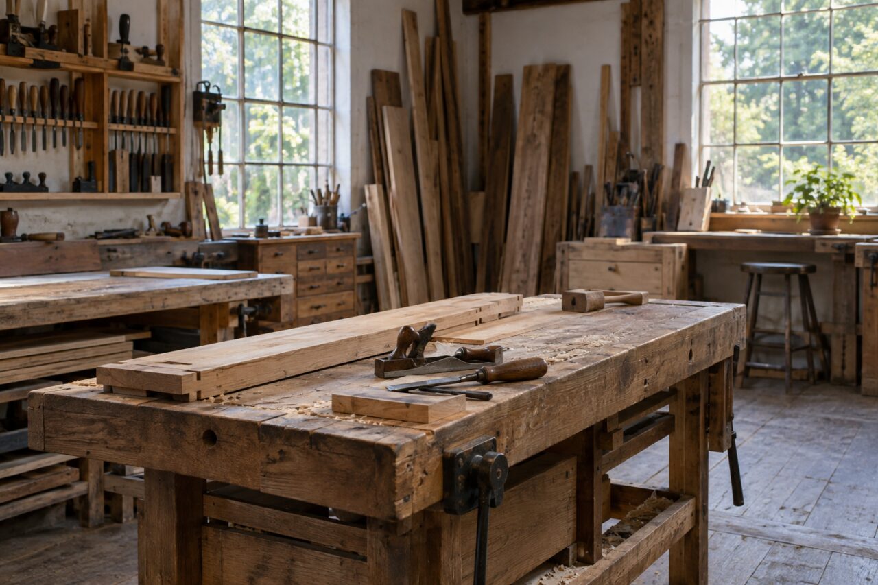 Taller independiente de ebanistería — inside a quiet independent cabinetmaking shop