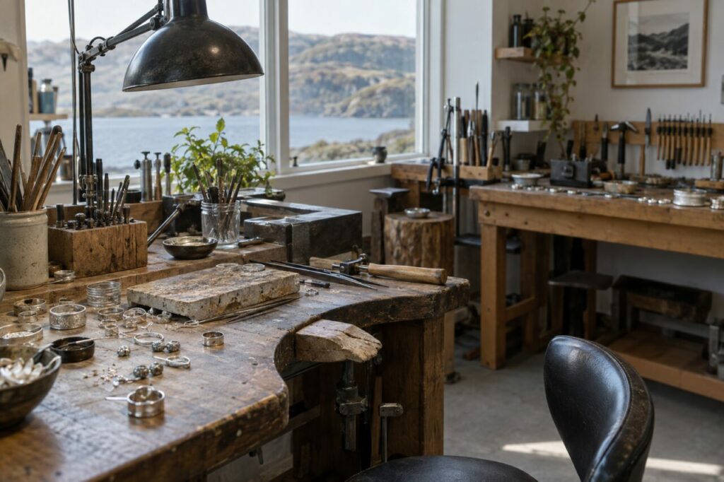Atelier d’orfèvre indépendant — inside a focused independent silversmith studio