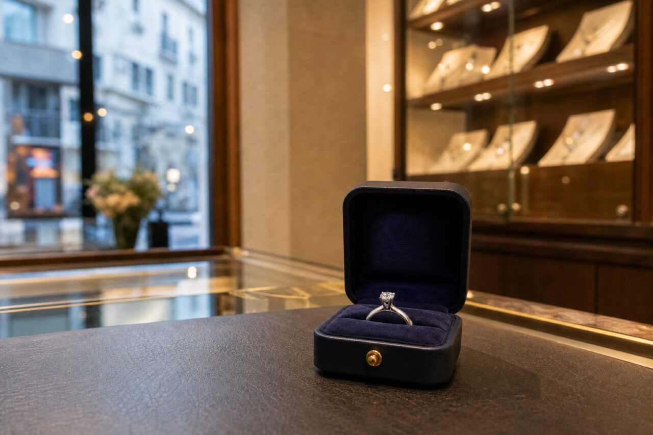 Bague dans la vitrine d’Anvers