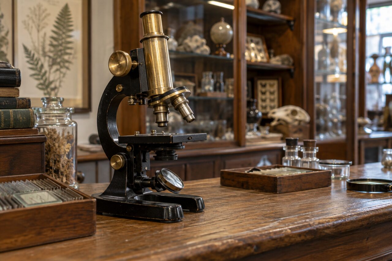 Negozio indipendente di strumenti scientifici — a close view of a vintage microscope