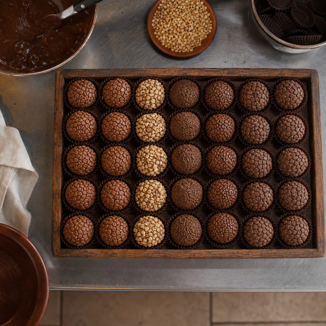 Brigadeiros in Draufsicht