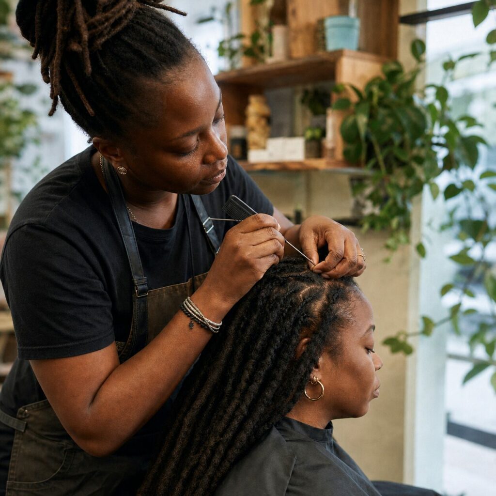 Gestes précis autour des locs