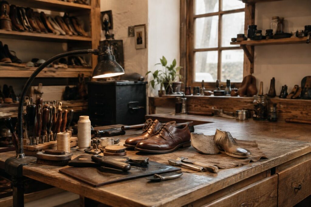 Dans l'atelier lumineux, les cuirs reprennent vie