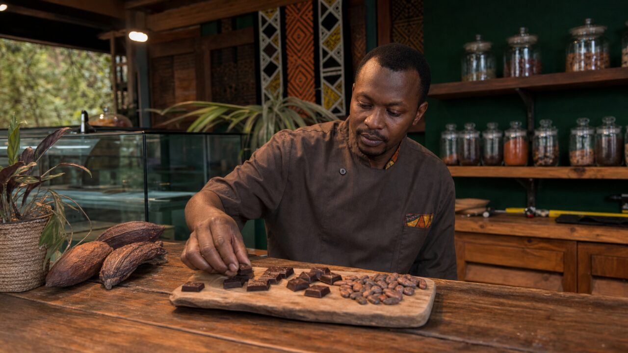 Cacao tasting in a Nairobi workshop