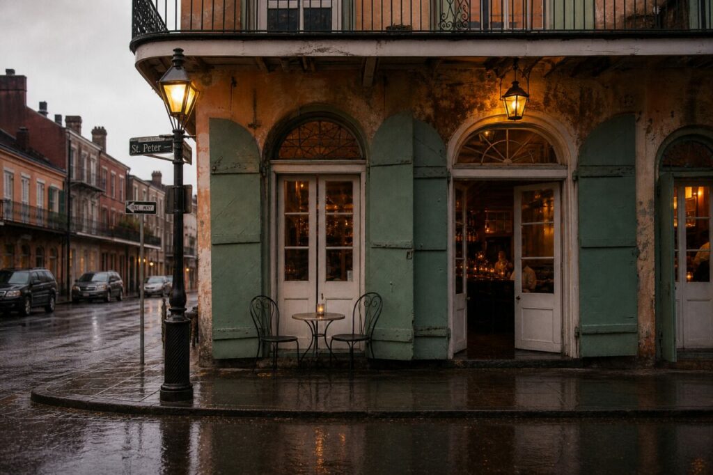 Fachada de esquina e perspetiva de rua brilhante