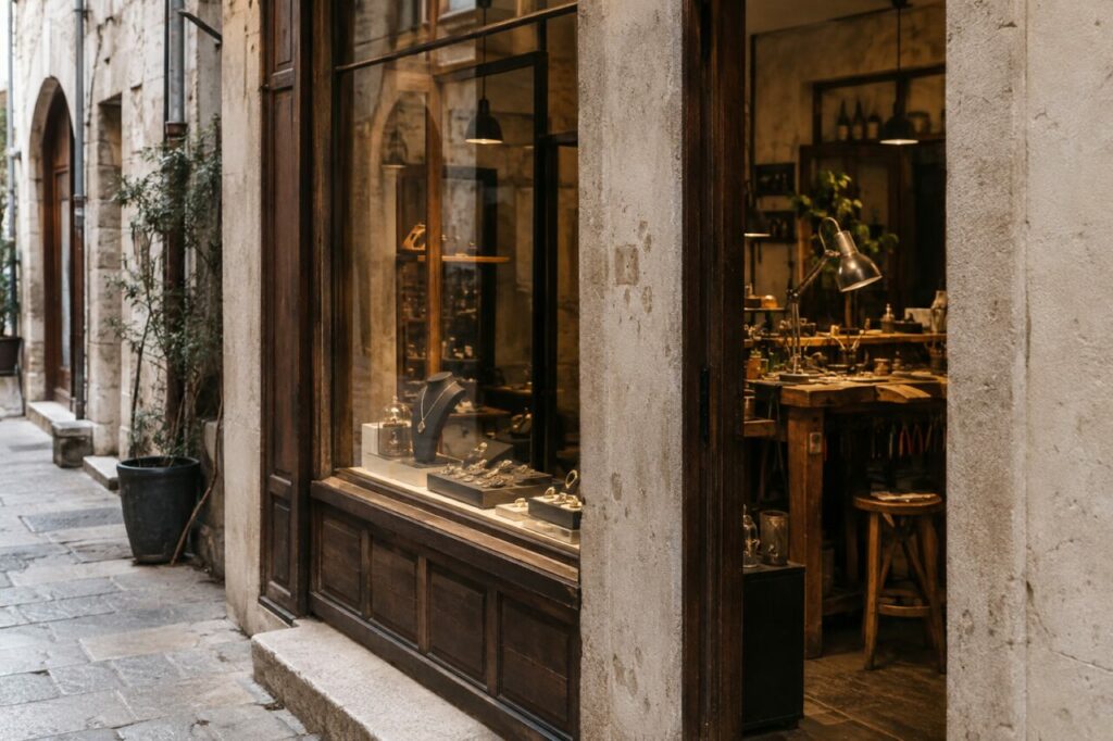 Atelier de joaillerie, établi de travail