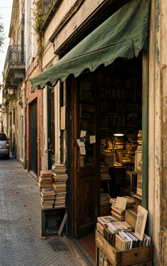 La librairie sous l’auvent vert