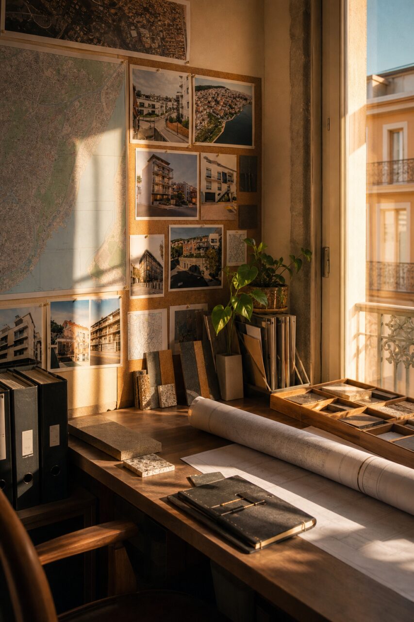 Inspiration wall for property projects