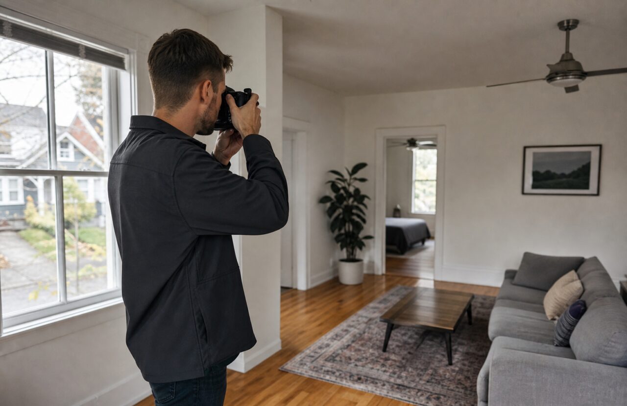 Fotografia profissional de um interior para venda