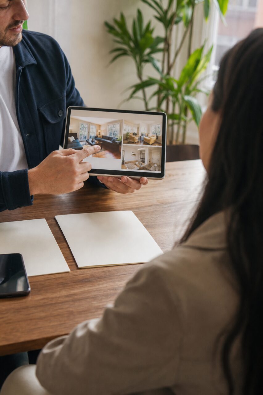 Présentation d’un appartement sur tablette