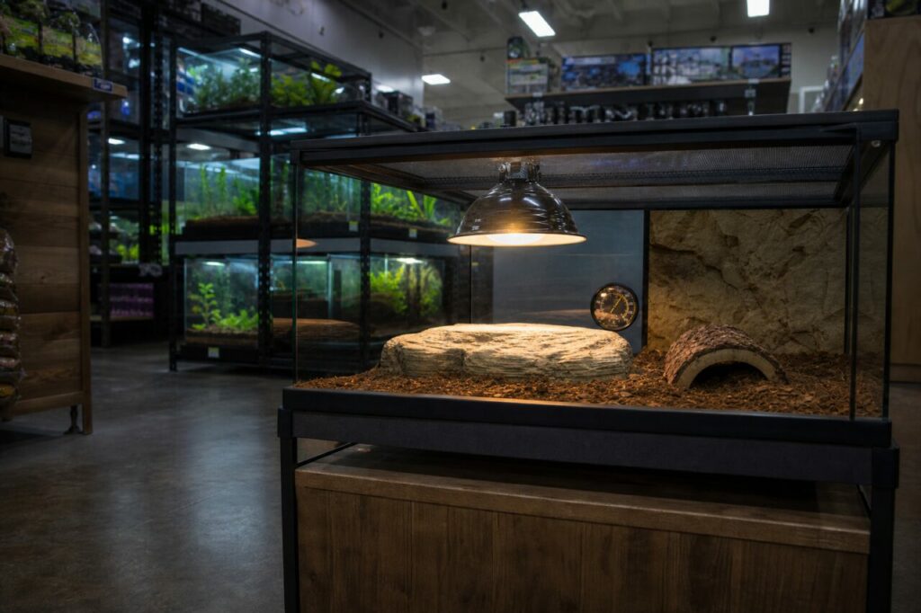Beheiztes Terrarium im Zoofachhandel