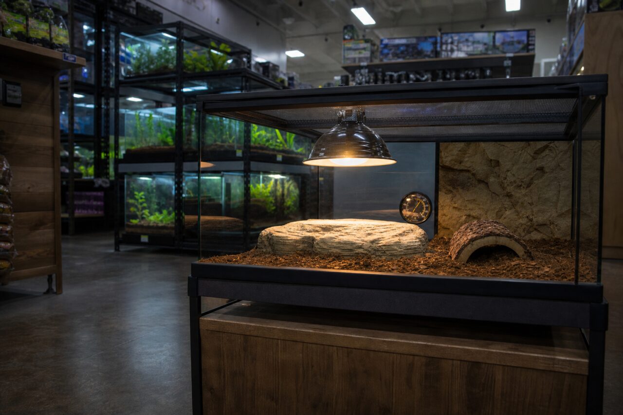 Beheiztes Terrarium im Zoofachhandel