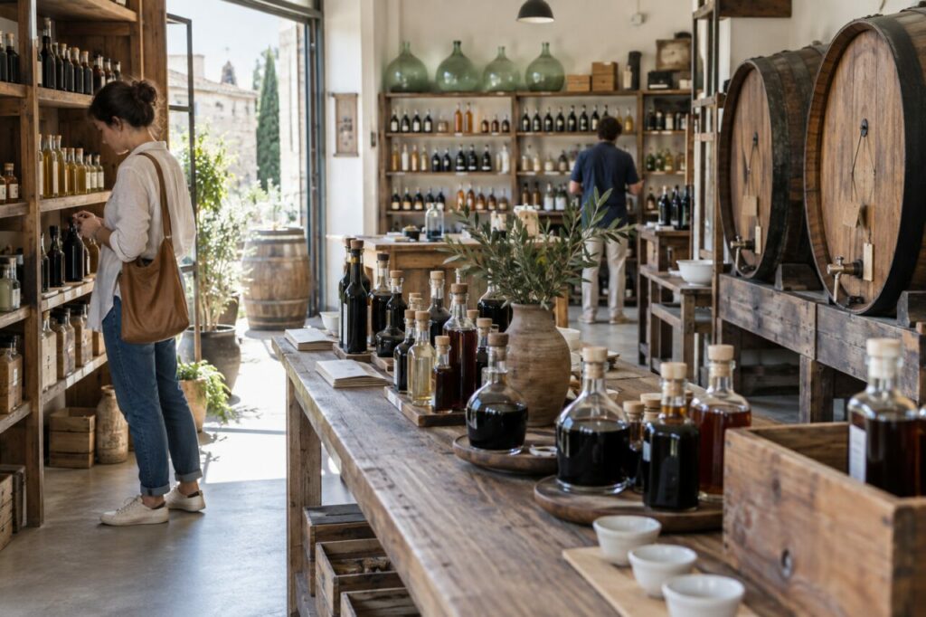 Vinaigrerie indépendante — inside a cool independent vinegar shop